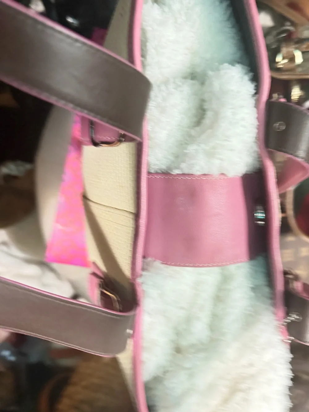 Coach Women's Pink & Cream Tote Bag - Stylish Everyday Carry